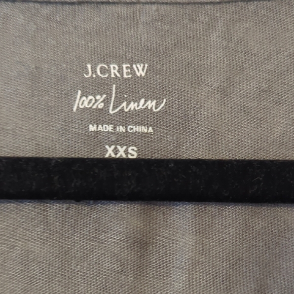 J. Crew Short Sleeve Linen V Neck Tee Size XXS Casual Relaxed 100% Linen - Picture 4 of 4